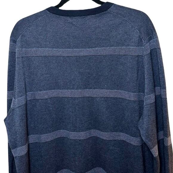 Brooks Brothers Men’s V Neck Cotton/Cashmere/Silk Blend Sweater Blue Size Large - Picture 6 of 8